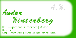 andor winterberg business card